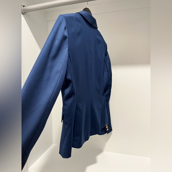 Banana Republic Factory Blazer in Navy with shiny gold buttons lined vintage 4 - Picture 5 of 12